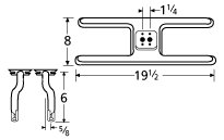 stainless steel burner for Charmglow model 9241