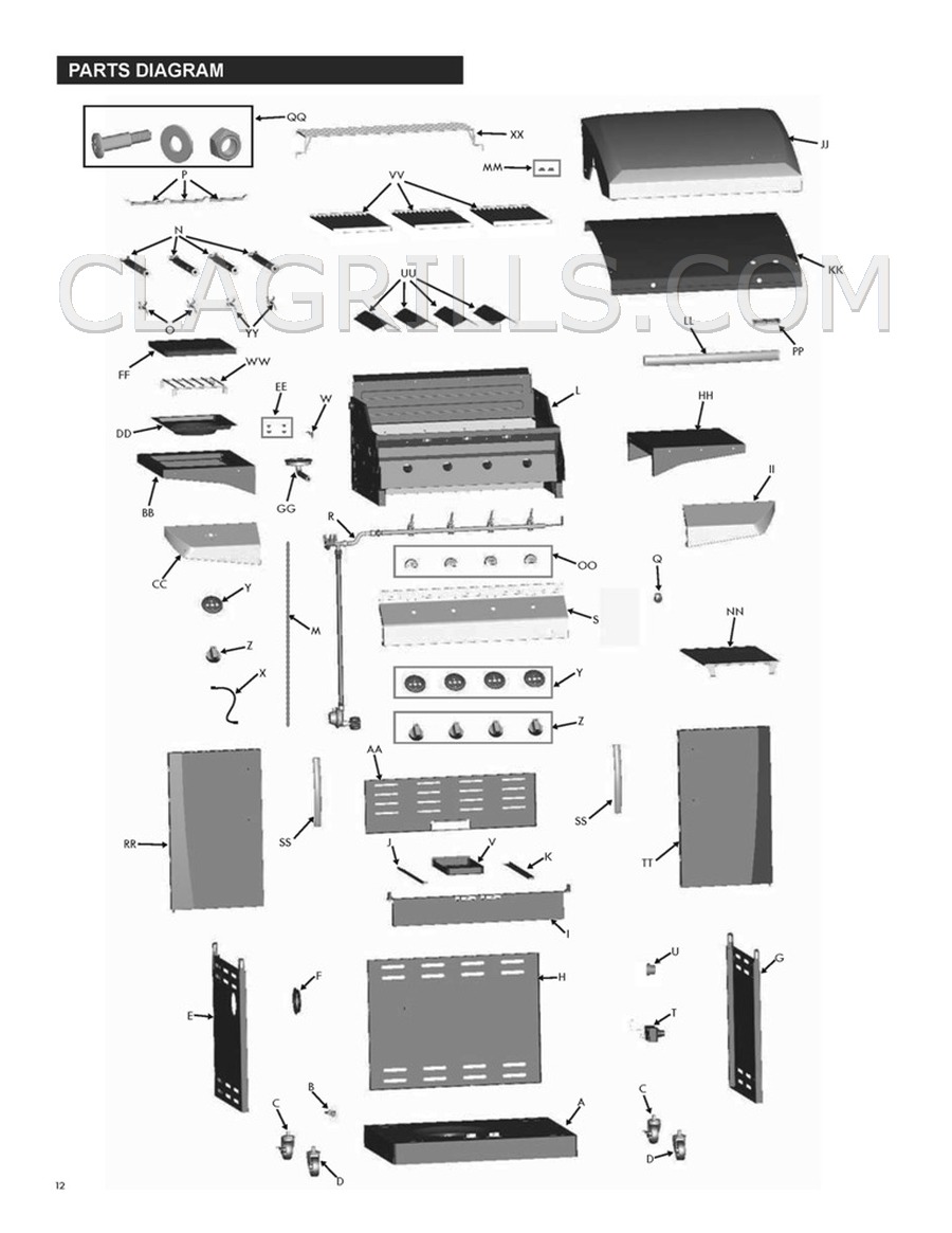 Parts for Charbroil 463224611 Precision Flame Infrared FREE