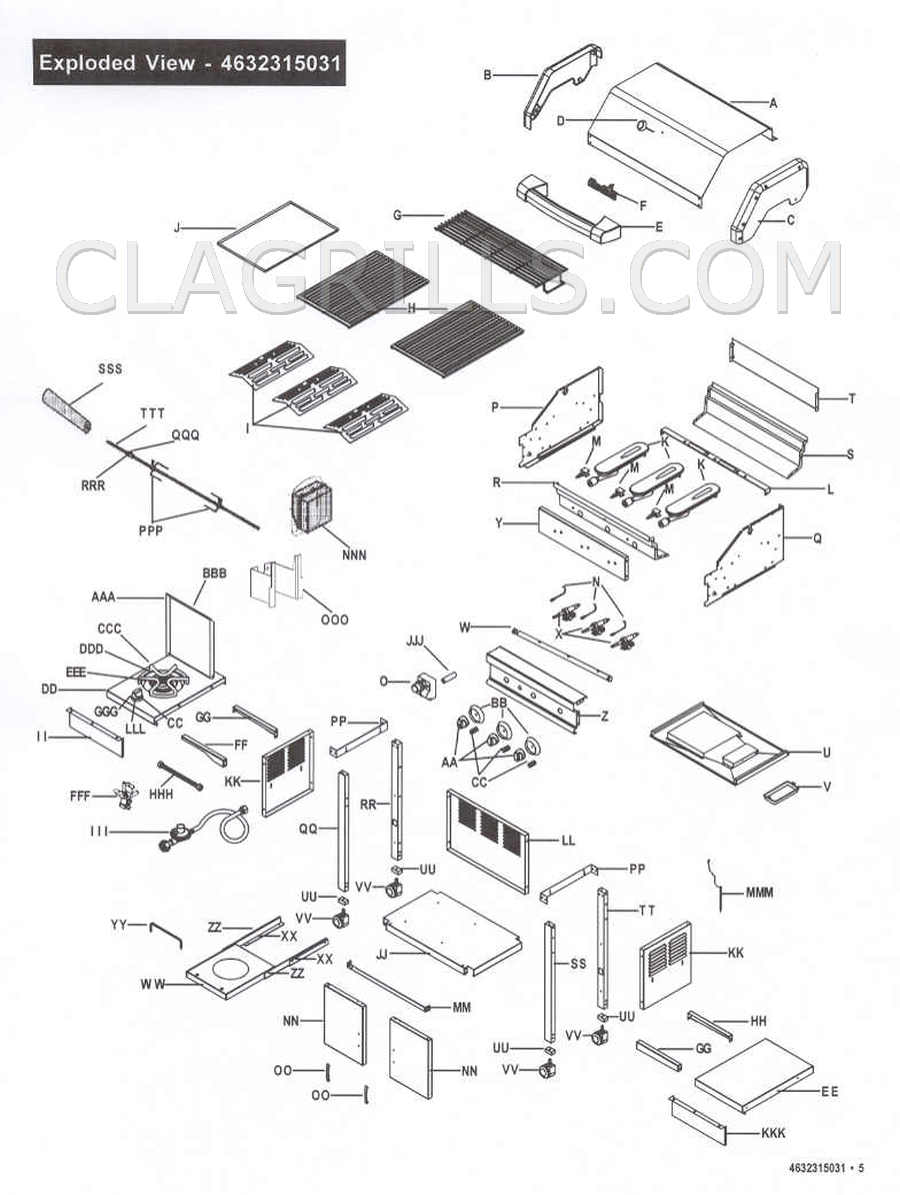 Parts for Charbroil 4632315031 Commercial FREE SHIPPING