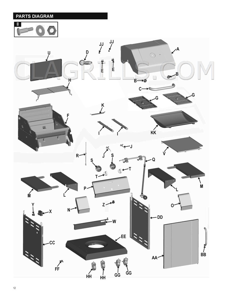 Parts for Charbroil 463250212 Gourmet Infrared FREE SHIPPING