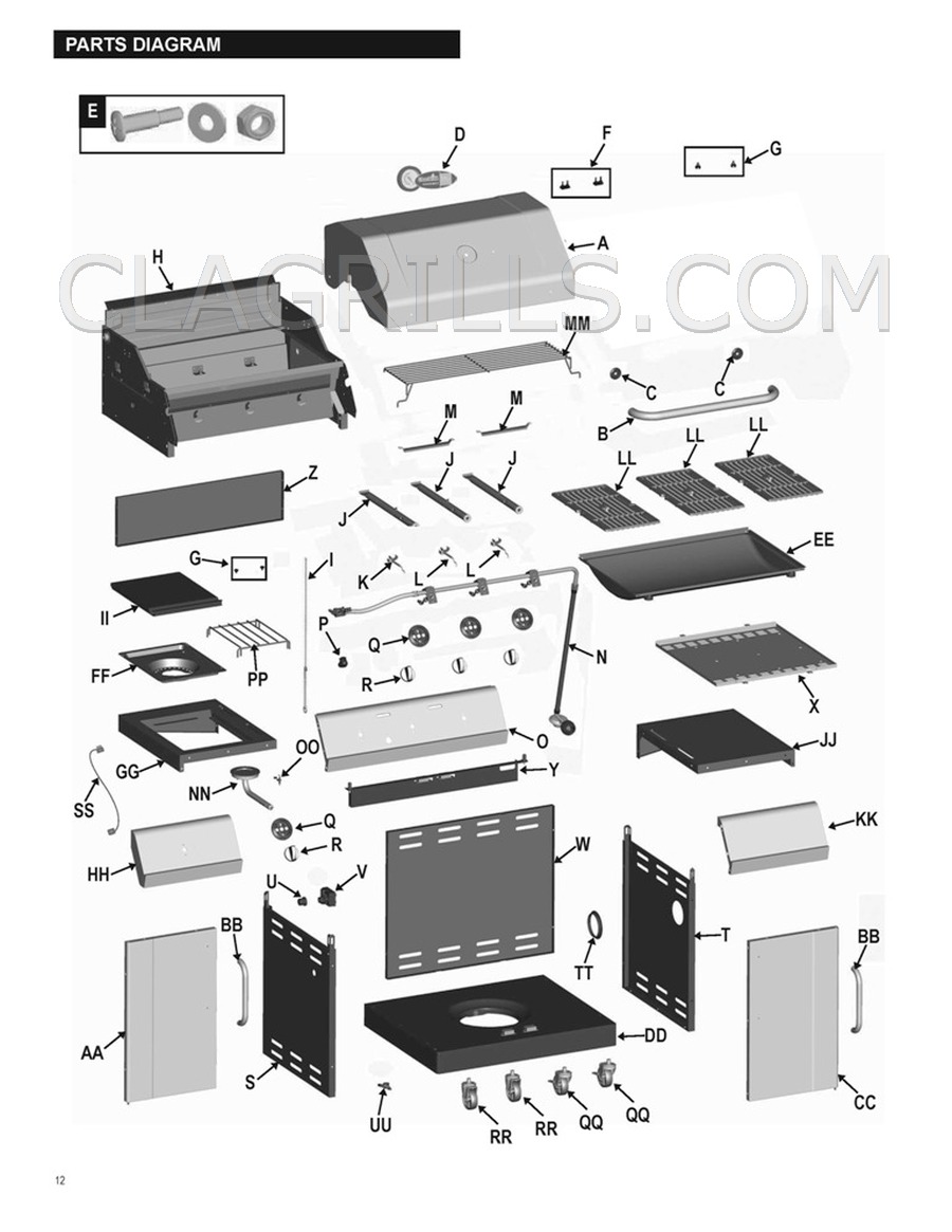 Parts for Charbroil 463250512 Gourmet Infrared FREE SHIPPING