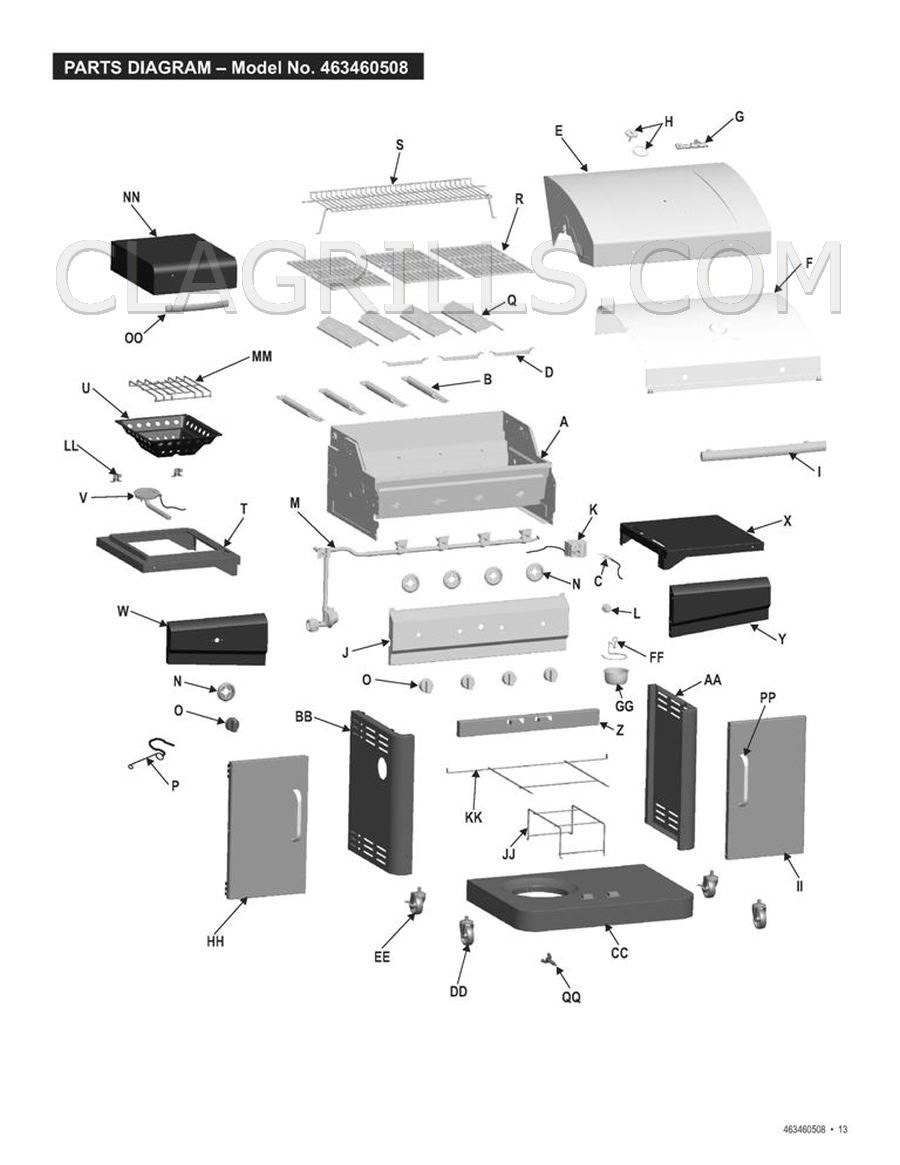 Charbroil 463460508 Parts ship FREE