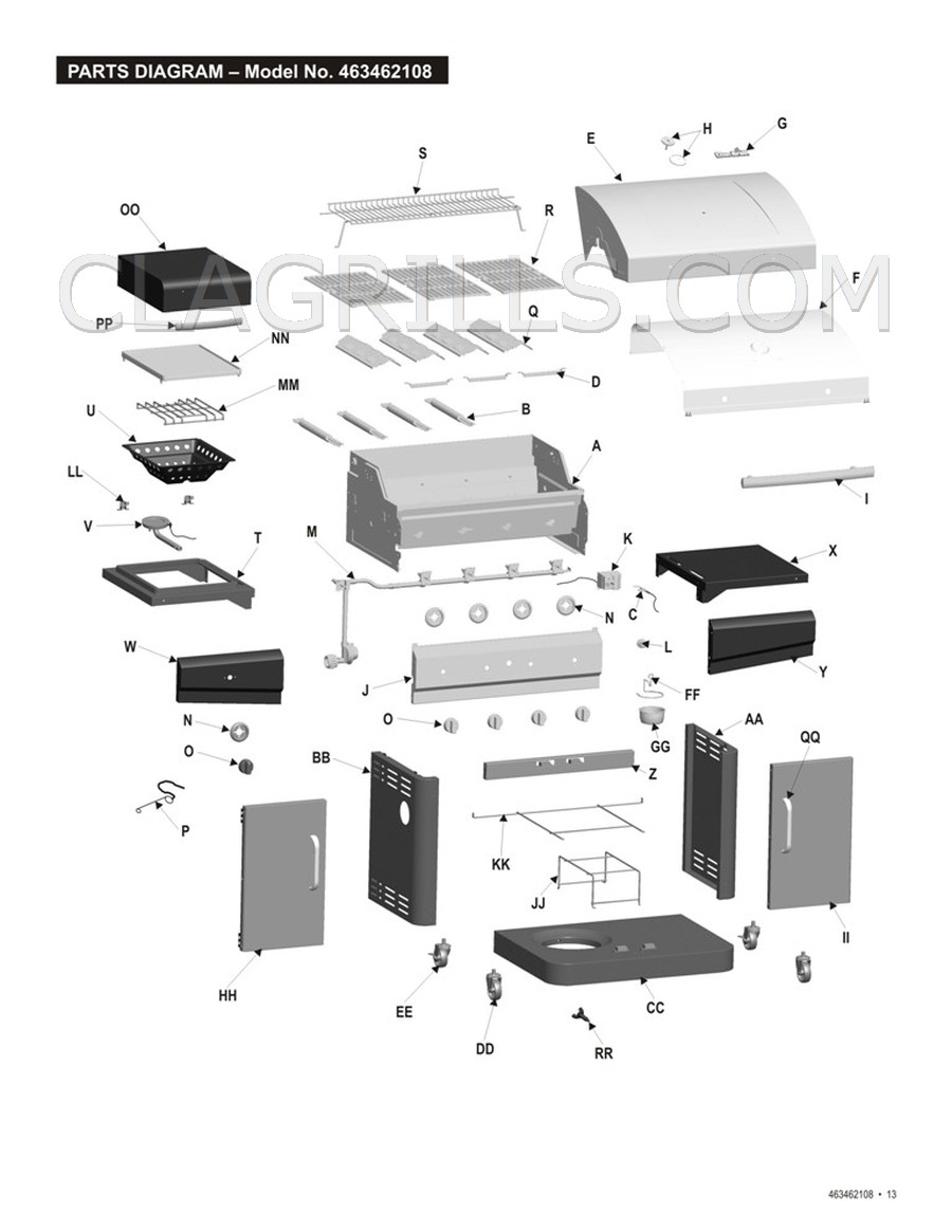 Charbroil 463462108 Parts ship FREE