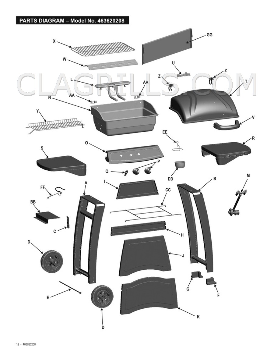 Charbroil 463620208 Parts ship FREE