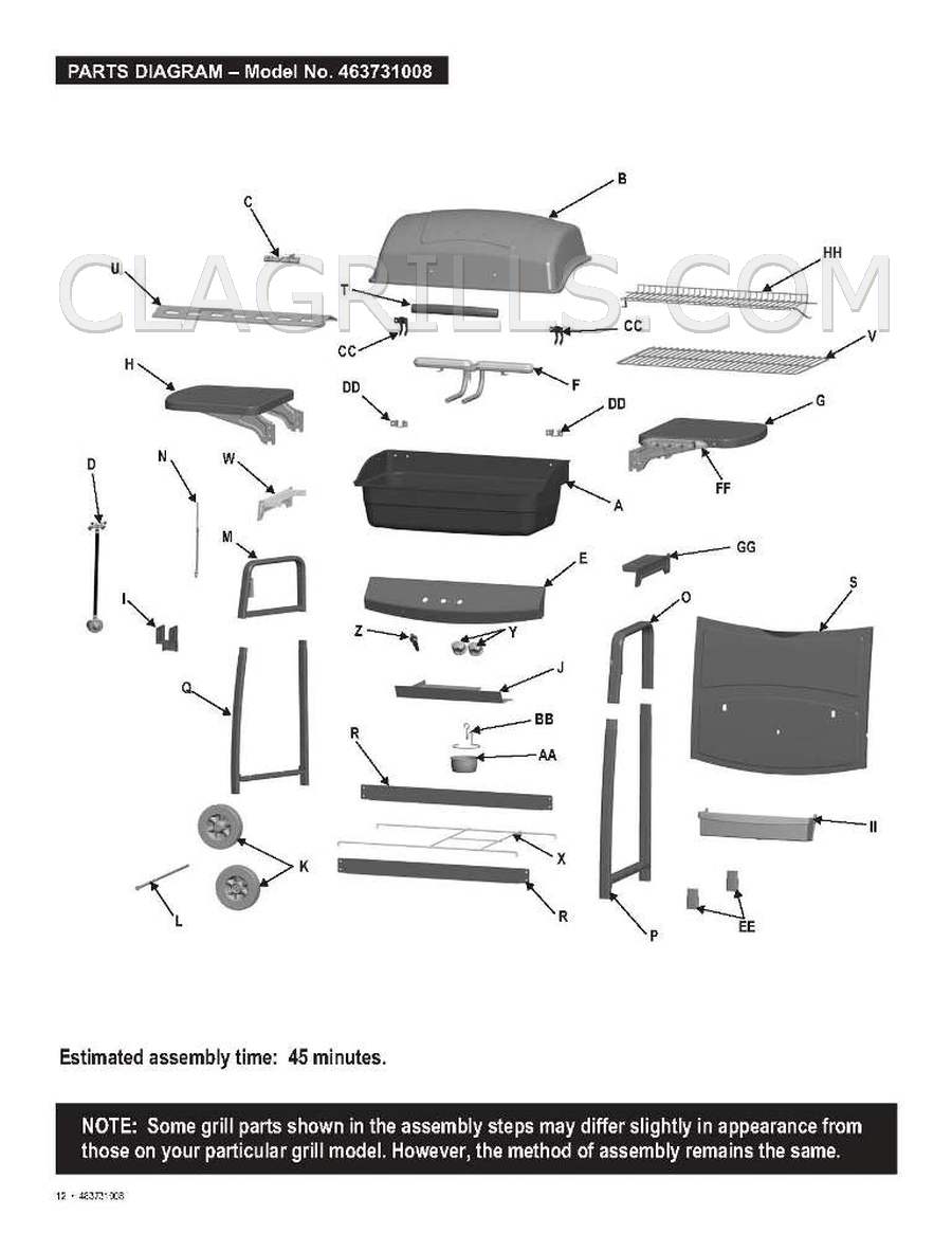 Charbroil 463731008 Parts FREE USA Shipping