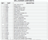 Parts list for model: BG27-BQN