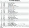 Parts list for model: BG27-BQR