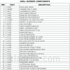 Parts list for model: BGB30-BQRL