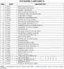 Parts list for model: BGB30-BQRL