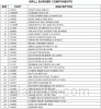 Parts list for model: BGB48-BQAR