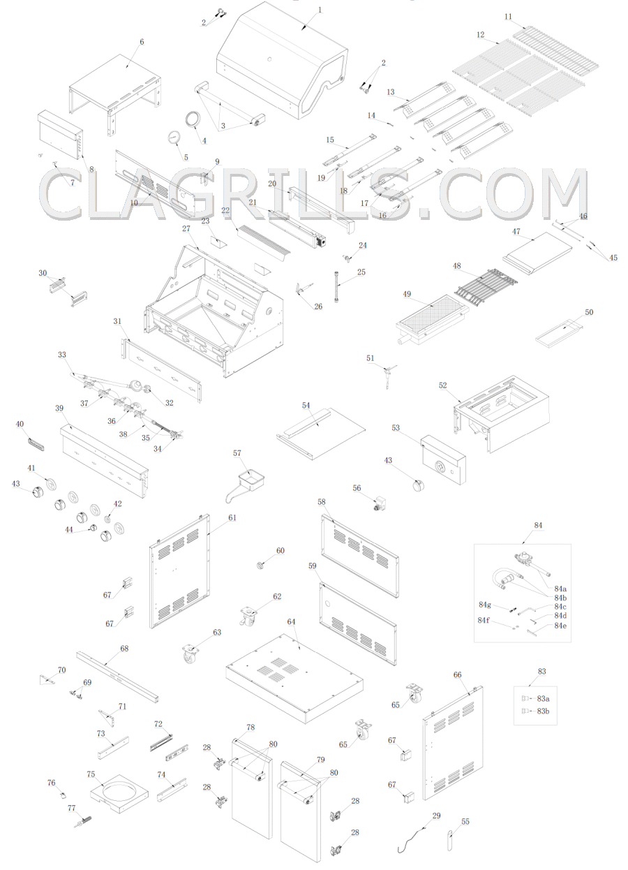 Replacement Grill Parts for KitchenAid 720-0745B