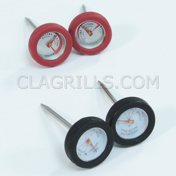 Grill Pro Mini Meat Thermometers with Bezels, 4 Pack